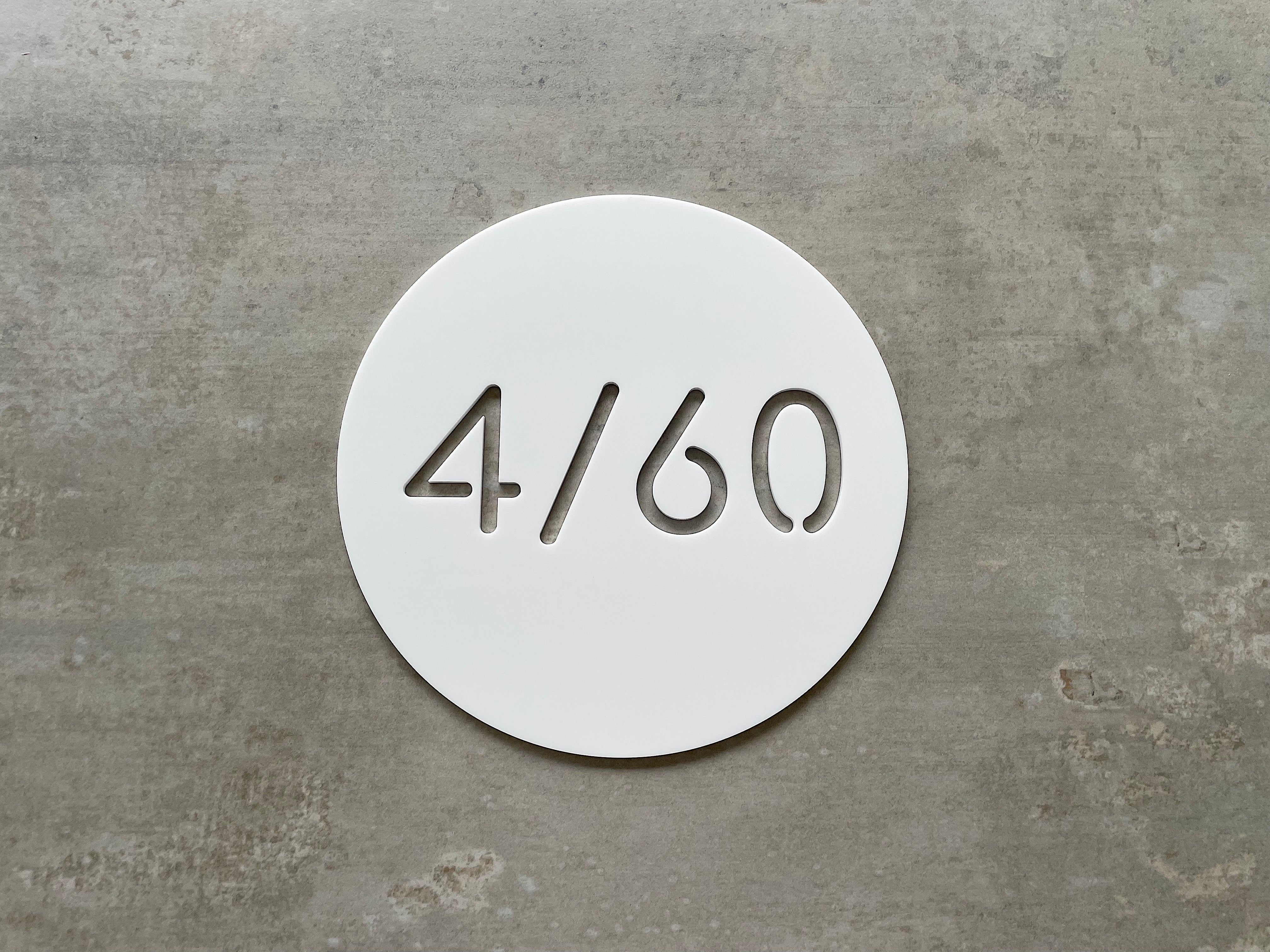 Personalised House Number - Circle Number Cutout