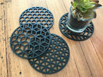 Geometric Coasters - Pack of 4 - Matte Black