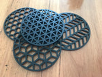 Geometric Coasters - Pack of 4 - Matte Black