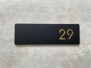 Personalised House Number - Rectangle with Backing Plate 30x10cm