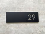 Personalised House Number - Rectangle with Backing Plate 30x10cm