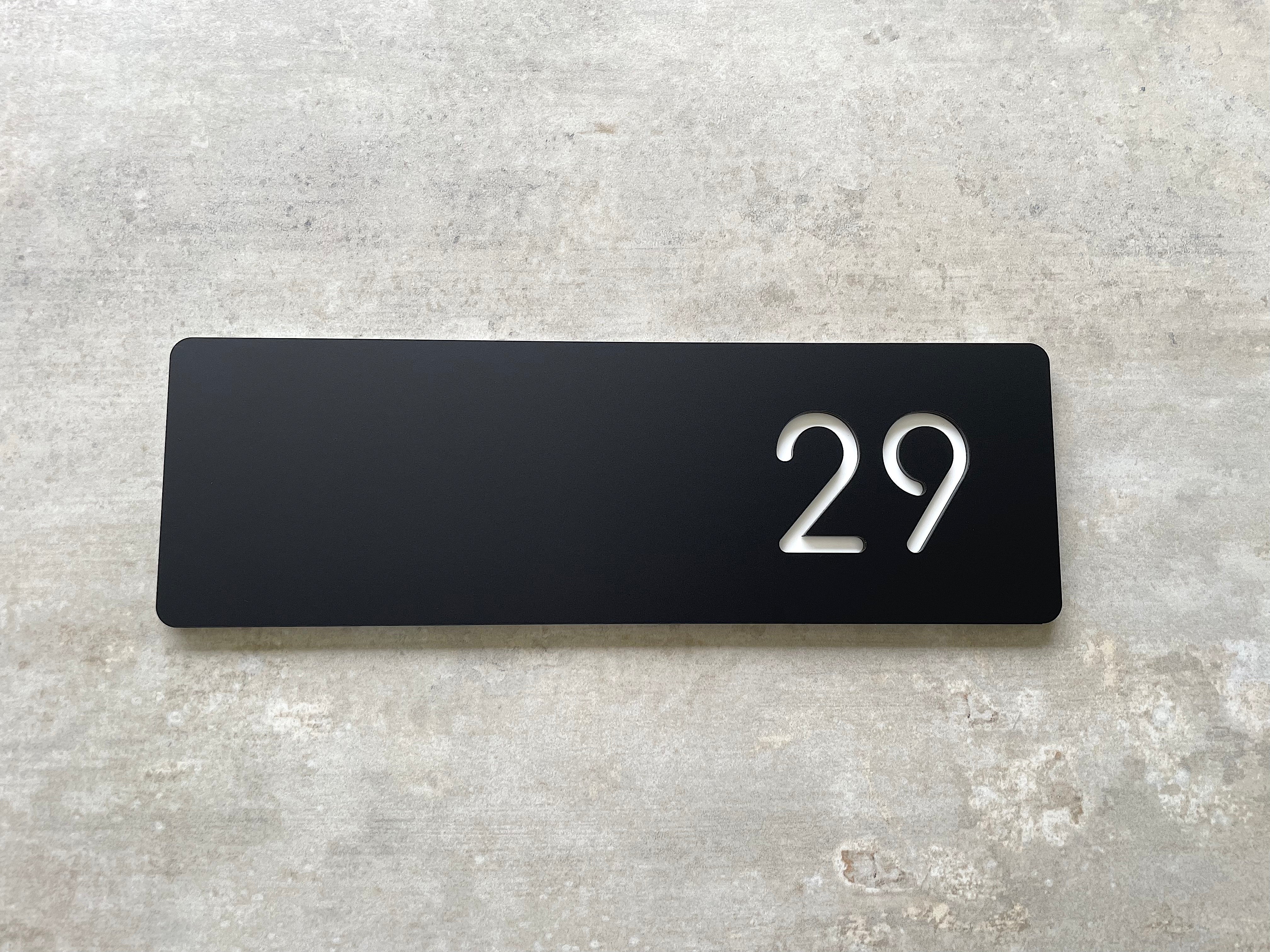 Personalised House Number - Rectangle with Backing Plate 30x10cm