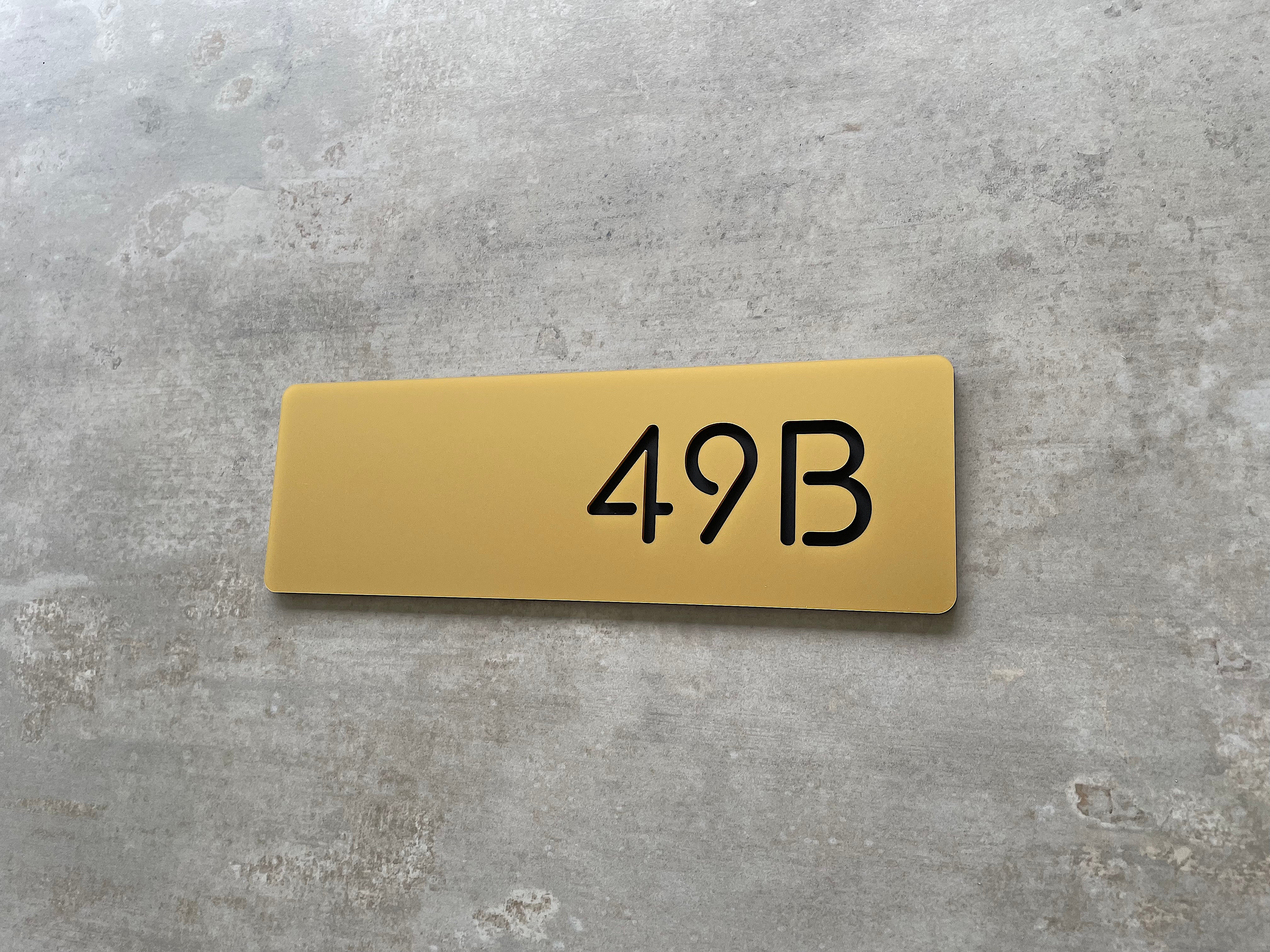 Personalised House Number - Rectangle with Backing Plate 30x10cm