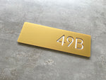 Personalised House Number - Rectangle with Backing Plate 30x10cm