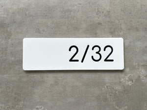 Personalised House Number - Rectangle with Backing Plate 30x10cm