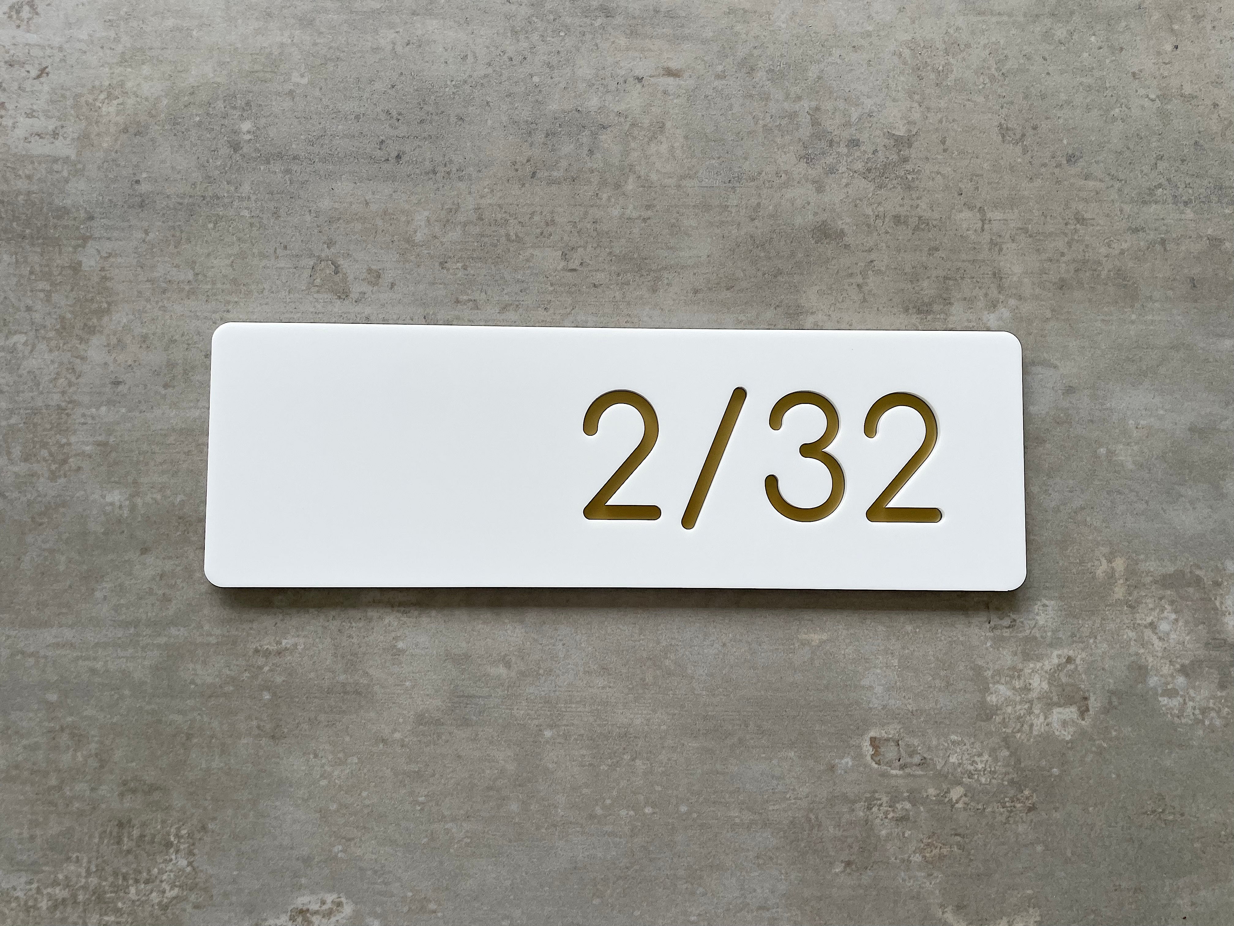 Personalised House Number - Rectangle with Backing Plate 30x10cm