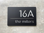 Personalised House Number - Horizontal Line with Backing Plate 30x20cm