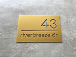 Personalised House Number - Horizontal Line Cutout 30x20cm