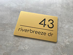 Personalised House Number - Horizontal Line with Backing Plate 30x20cm