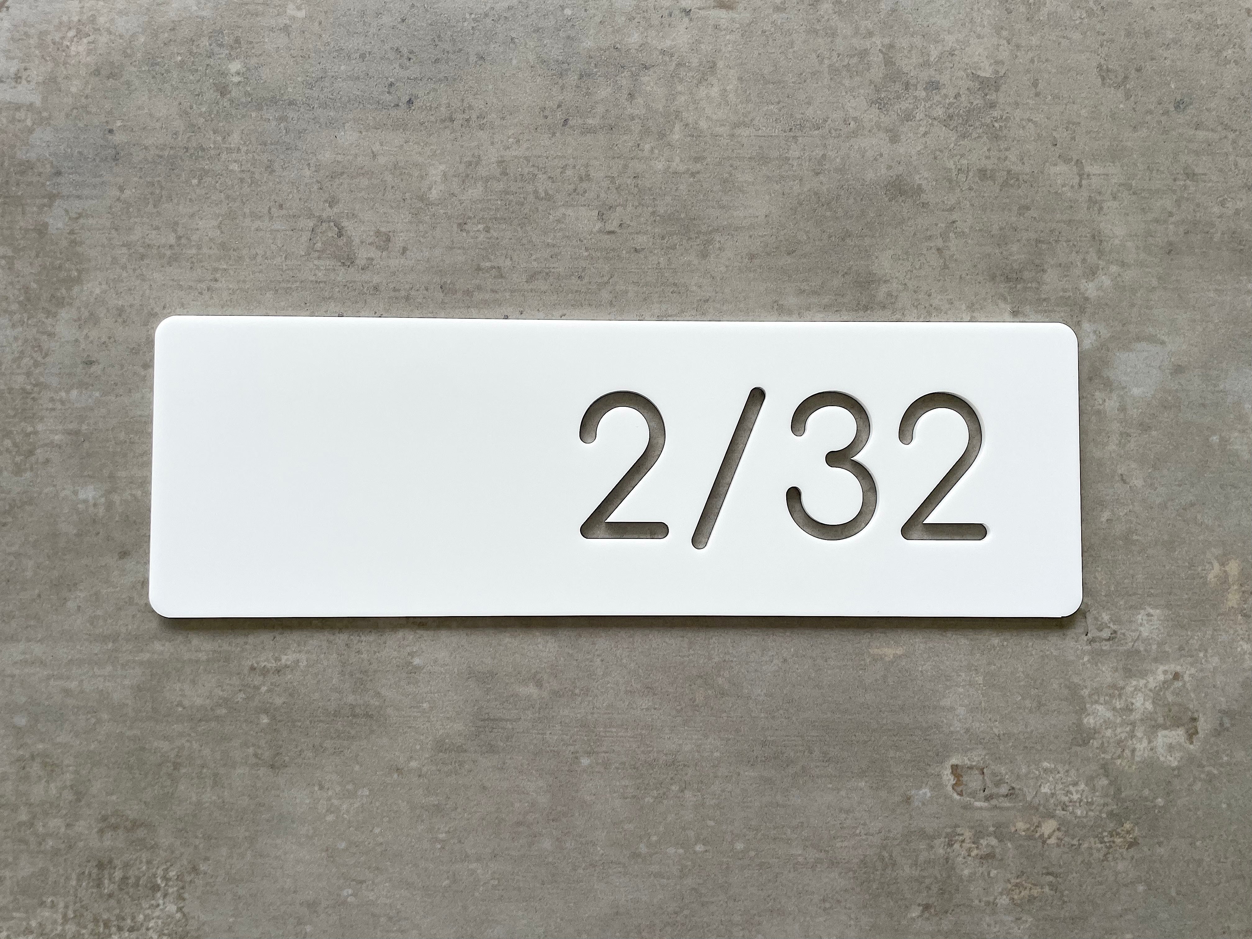 Personalised House Number - Rectangle Cutout 30x10cm