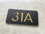 Personalised House Number - Mini with Backing Plate 20x10cm