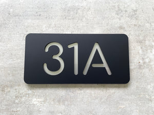 Personalised House Number - Mini with Backing Plate 20x10cm