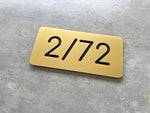 Personalised House Number - Mini with Backing Plate 20x10cm