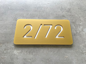 Personalised House Number - Mini with Backing Plate 20x10cm