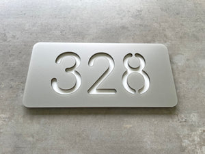 Personalised House Number - Mini with Backing Plate 20x10cm