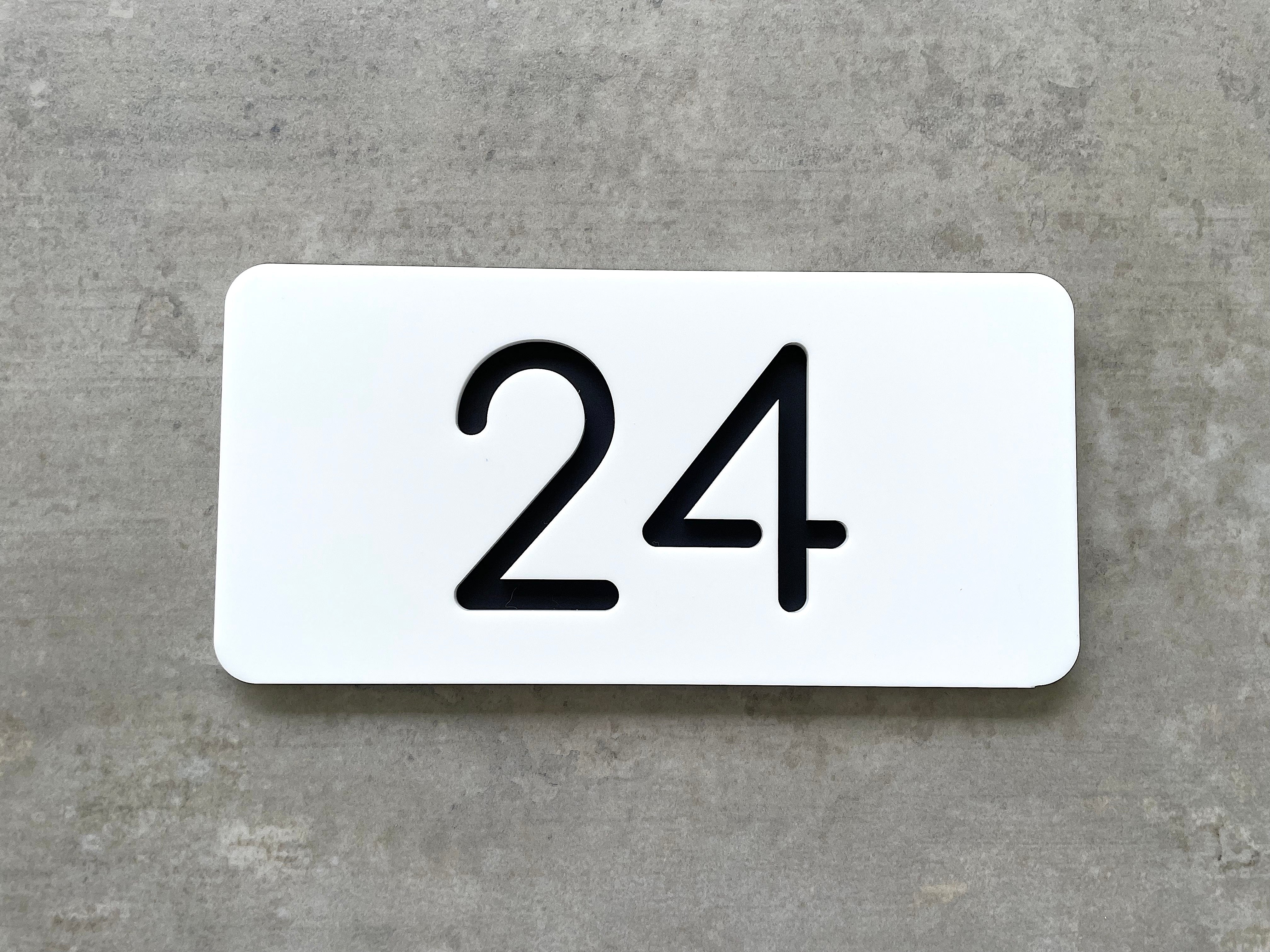 Personalised House Number - Mini with Backing Plate 20x10cm