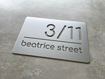 Personalised House Number - Horizontal Line Cutout 30x20cm