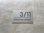 Personalised House Number - Horizontal Line with Backing Plate 30x20cm