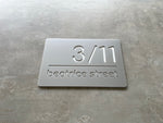 Personalised House Number - Horizontal Line with Backing Plate 30x20cm