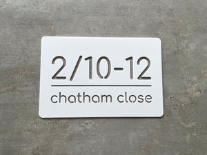 Personalised House Number - Horizontal Line Cutout 30x20cm