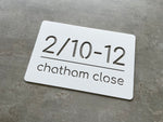 Personalised House Number - Horizontal Line Cutout 30x20cm