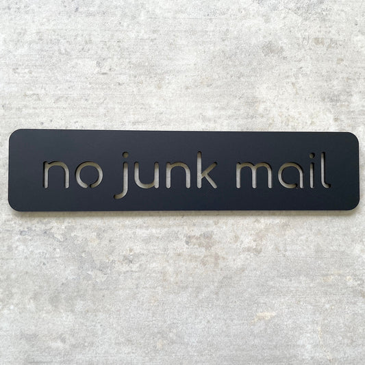 No Junk Mail Cutout 20x5cm