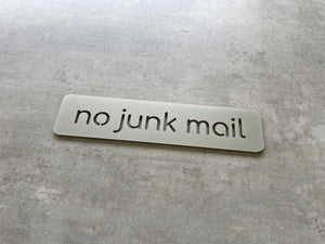 No Junk Mail Cutout 20x5cm