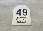 Personalised House Number - Script Arch 25x20cm