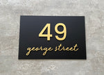 Personalised House Number - Script House Number 30x20cm