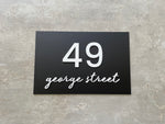 Personalised House Number - Script House Number 30x20cm