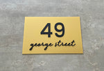 Personalised House Number - Script House Number 30x20cm