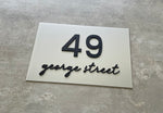 Personalised House Number - Script House Number 30x20cm